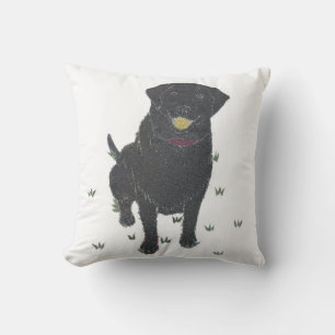 Schwarzes Labrador Retriever Pillow Kissen