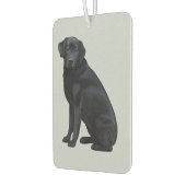 Schwarzes Labrador Retriever Portrait Autolufterfrischer (Links)