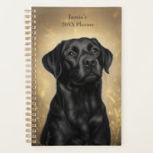 Schwarzes Labrador Retriever Portrait Personalisie Planer (Vorderseite)