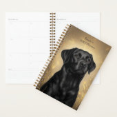 Schwarzes Labrador Retriever Portrait Personalisie Planer (Anzeige)
