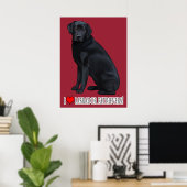 Schwarzes Labrador Retriever Portrait Poster (Heimbüro)