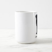 Schwarzes Labrador retriever-Porträt Kaffeetasse (Mittel)