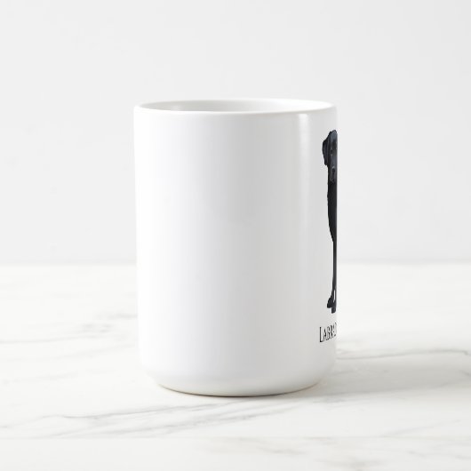 Schwarzes Labrador retriever-Porträt Kaffeetasse (Mittel)