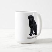 Schwarzes Labrador retriever-Porträt Kaffeetasse (VorderseiteRechts)