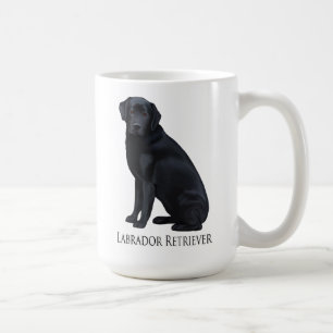 Schwarzes Labrador retriever-Porträt Kaffeetasse