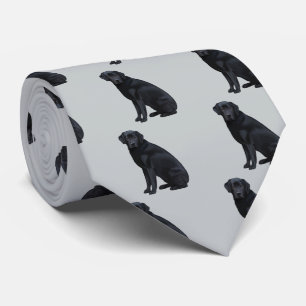 Schwarzes Labrador retriever-Porträt Krawatte