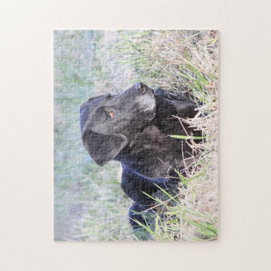 Schwarzes Labrador retriever Puzzle (Vertikal)