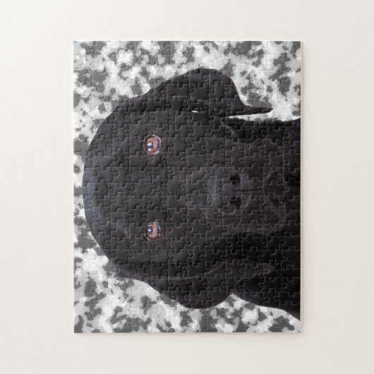Schwarzes Labrador retriever Puzzle (Vertikal)