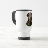 Schwarzes Labrador retriever Reisebecher (Vorderseite Links)