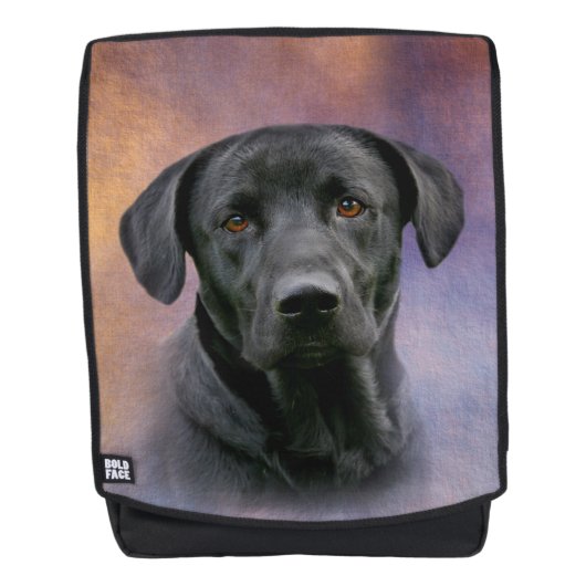 Schwarzes Labrador retriever Rucksack (Vorderseite)