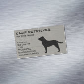 Schwarzes Labrador Retriever Silhouette Black Lab Magnetische Visitenkarte (Beispiel)