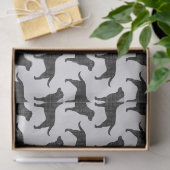 Schwarzes Labrador-Retriever-Silhouette-Muster Seidenpapier (Geschenk)
