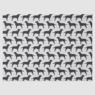 Schwarzes Labrador-Retriever-Silhouette-Muster Seidenpapier