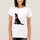 Schwarzes Labrador retriever T-Shirt (Vorderseite)
