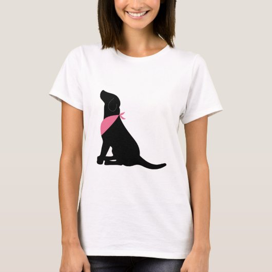 Schwarzes Labrador retriever T-Shirt (Vorderseite)