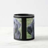 Schwarzes Labrador retriever Tasse (Zentrum)