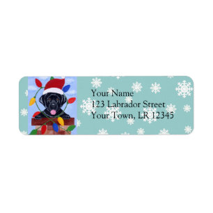 Schwarzes Labrador retriever-Weihnachten