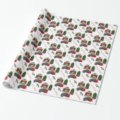 Schwarzes Labrador retriever-Weihnachten Geschenkpapier (Ungerollt)