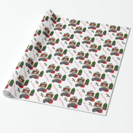 Schwarzes Labrador retriever-Weihnachten Geschenkpapier