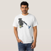 Schwarzes Labrador retriever-Winden T-Shirt (Vorne ganz)