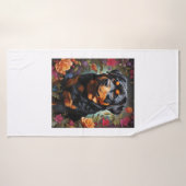 Schwarzes Labrador, schwarze Siege, Die verzaubert Badehandtuch (Badehandtuch)