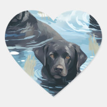 Schwarzes Labrador-Schwimmmuster
