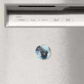 Schwarzes Labrador-Schwimmmuster Magnet (In Situ (Geschirrspüler))