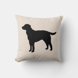 Schwarzes Labrador Silhouette Hundpilz Kissen