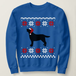 Schwarzes Labrador-Silhouette-Sankt-Weihnachten Sweatshirt