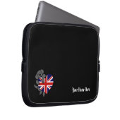 Schwarzes Labrador u. Cartoon des Laptopschutzhülle (Vorne Rechts)