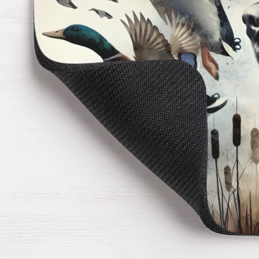 Schwarzes Labrador und Enten Mousepad (Ecke)