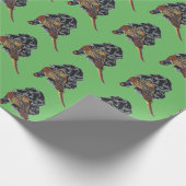 "SCHWARZES LABRADOR UND FASAN " GESCHENKPAPIER (Ecke)