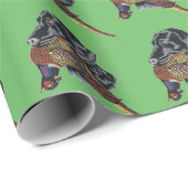 "SCHWARZES LABRADOR UND FASAN " GESCHENKPAPIER (Rolleneckpunkt)