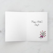 Schwarzes Labrador und Mama-Rock-Cartoon Karte (Innenseite)