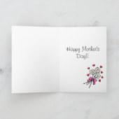 Schwarzes Labrador und Mama-Rock-Cartoon Karte (Innenseite)