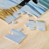 Schwarzes Labrador und See Puzzle (Seite)