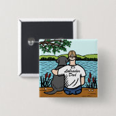 Schwarzes Labrador und Vater Button (Vorne & Hinten)