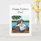 Schwarzes Labrador und Vater Karte (Gelbe Blume)