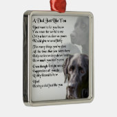 Schwarzes Labrador-Vater-Gedicht Ornament Aus Metall (Rechts)