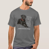 Schwarzes Labrador-Vater-Shirt T-Shirt (Vorderseite)