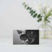 SCHWARZES LABRADOR - Visitenkarte-Schablone Visitenkarte (Stehend Vorderseite)