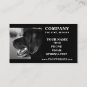 SCHWARZES LABRADOR - Visitenkarte-Schablone Visitenkarte (Rückseite)