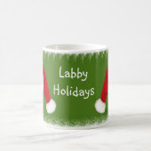 Schwarzes Labrador Weihnachten Kaffeetasse (Mittel)