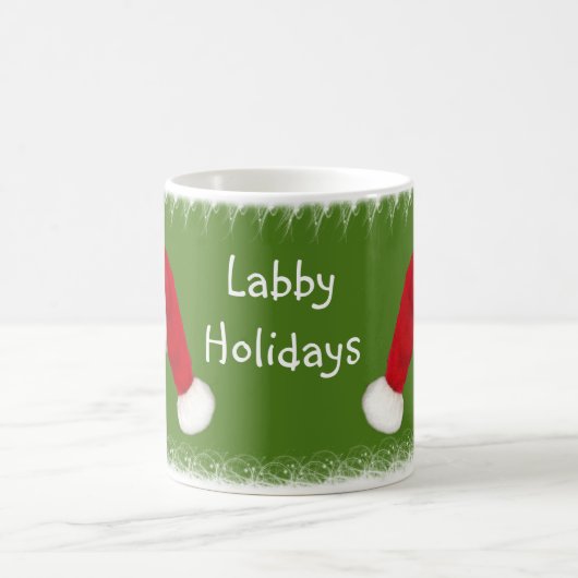 Schwarzes Labrador Weihnachten Kaffeetasse (Mittel)