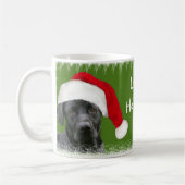 Schwarzes Labrador Weihnachten Kaffeetasse (Links)