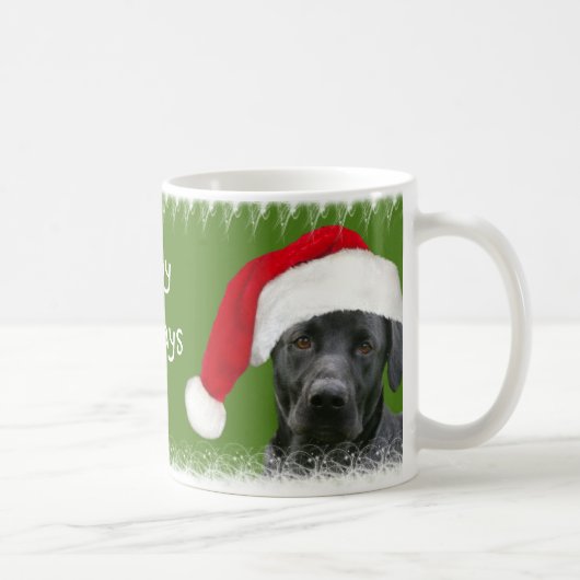 Schwarzes Labrador Weihnachten Kaffeetasse (Rechts)