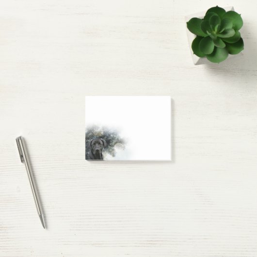 Schwarzes Labrador-Weihnachten Post-it Klebezettel (Büro)