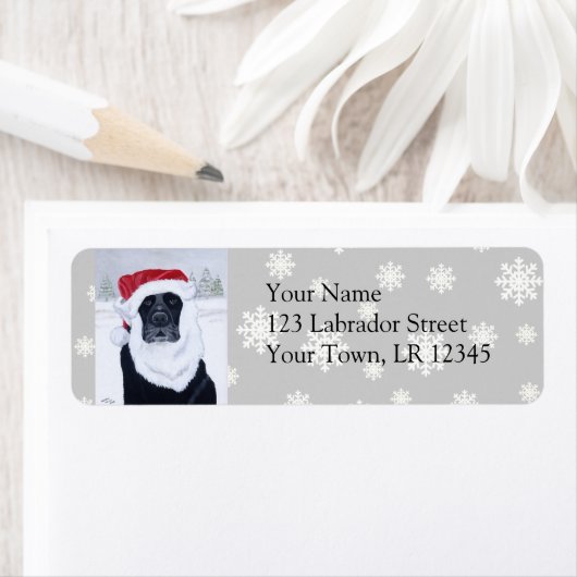 Schwarzes Labrador Weihnachtsgemälde für Weihnacht (Insitu)