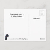 Schwarzes Labrador Welpenherbst - Niedliches Hunde Postkarte (Rückseite)