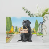 Schwarzes Labrador Wir haben Niedliche Hunde beweg Ankündigung (Stehend Vorderseite)